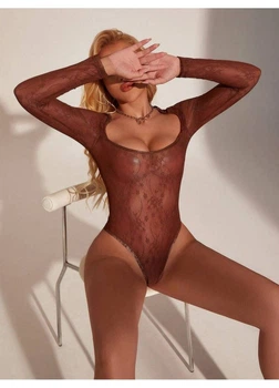 Боди SHEIN S Коричневый sz2411158537066810