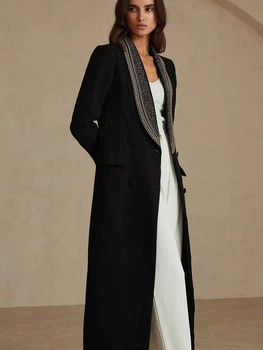 Плащ SHEIN L Черный sz25070412596882618