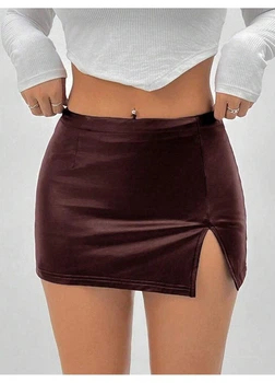 Юбка SHEIN XL Бордовый sz25071717164247003