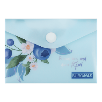 Папка на кнопці А7 BM.3923-52 ARABESKI BLUEBERRY матовий напівпрозорий.пластик, чароіт(12)