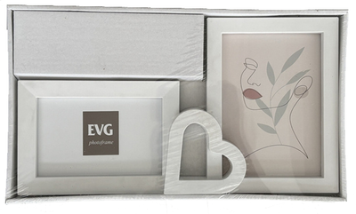 Фоторамка-колаж EVG Inno ZB-2-2137 WHITE COLLAGE 2 на 2 фото 10×15 см білий