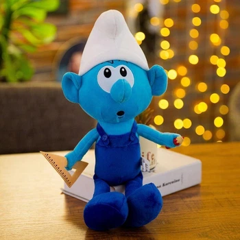 Мягкая плюшевая игрушка Смурфик Инженер персонаж The Smurfs 40 см