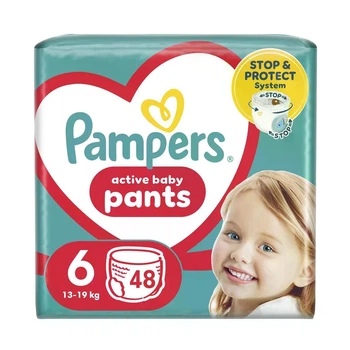 Подгузники-трусики Pampers Active Baby Pants размер 6 (13-19 кг) 48 шт