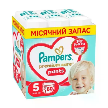 Подгузники-трусики Pampers Premium Care Pants размер 5 (11-17 кг) 80 шт