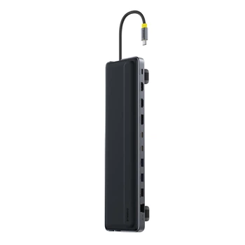 Док-станция Baseus EliteJoy EH3 hub 12в1 USB-C - 2xHDMI 4K@60Hz DisplayPort 4K@60Hz 2xUSB-C 10Gb/s 2xUSB-A 5Gb/s USB-A 480Mb/s SD/microSD 3.0 RJ45 (69