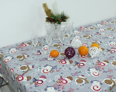 Скатертина TAG Tekstil 120112024 150х180 см 100% бавовна сіра