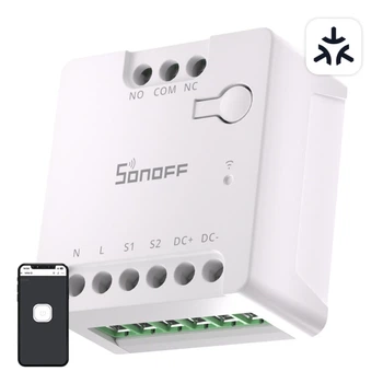 Перемикач WiFi SONOFF MINI-D Matter (AC/DC 12-48V, безпотенціальний контакт) (MINI-D)