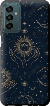 Чохол-накладка (панель) на Samsung Galaxy M13 M135 Celestial Harmony: Sun & Moon Gold Mystic Pattern (6778b-2765)