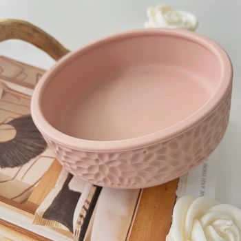 Силіконова мисочка на присосці Boho ONE.T.T світло-рожева