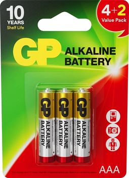 Батарейка GP 24AR4/2-2UA6 LR03 AAA Super Alkaline бл 6/