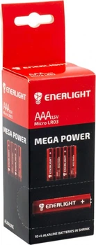 Батарейка ENERLIGHT алкалін MEGA POWER AAA LR03 FOL 4 40/480