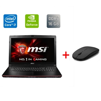 Игровой ноутбук Б-класс MSI GE62VR 6RF / 15.6" (1920x1080) IPS / Intel Core i7-6700HQ (4 (8) ядра по 2.6 - 3.5 GHz) / 16 GB DDR4 / 128 GB SSD + 500 GB HDD / nVidia GeForce GTX 1060, 3 GB GDDR5, 192-bit / WebCam / HDMI б/у + Подарок Беспроводная мышь / USB
