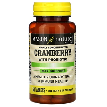 Клюква с пробиотиком Mason Natural (Cranberry with probiotic) 60 таблеток MAV16335