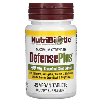 Экстракт косточек грейпфрута с витамином С и цинком NutriBiotic (DefensePlus) 45 таблеток NBC01014