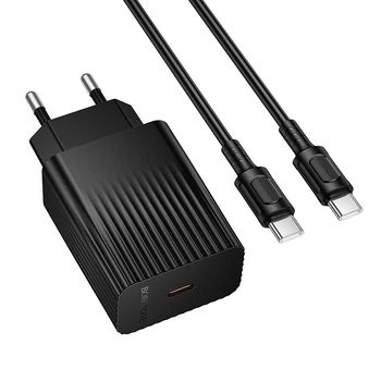 Мережевий зарядний пристрій Borofone BAS75A 30 Вт USB-C PD/QC з кабелем Type-C чорний