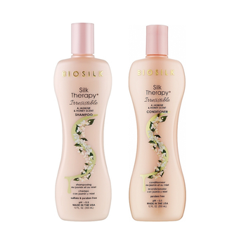 Набор для восстановления и блеска волос BioSilk Silk Therapy Irresistible Жасмин Шампунь 355 мл + Кондиционер 355 мл