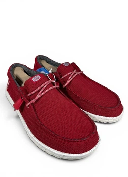 Мокасини Hey Dude Wally Sport Mesh Dark Red (40403-6W2), Червоний Розмір 44 (US M11) 29 см