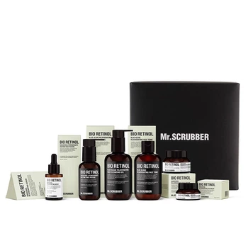 Набор для омоложения лица Mr.SCRUBBER Bio Retinol: Гель для умывания Mr.SCRUBBER 200 мл + Энзимный гель -пилинг Mr.SCRUBBER 100 мл + Тоник Mr.SCRUBBER 200 мл + Крем под глаза Mr.SCRUBBER 15 г + Сыворотка Mr.SCRUBBER 30 мл + Крем Mr.SCRUBBER 50 г