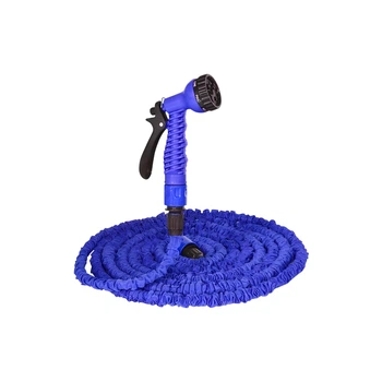 Поливочный шланг Voltronic 25-75м/250ft + распылитель, насадка на кран, Blue/Green, Box (Garden hose 25-75)