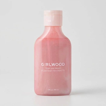 Вода для ванны Girlwood Розовый перламутр для создания пены с блеском, 100 мл