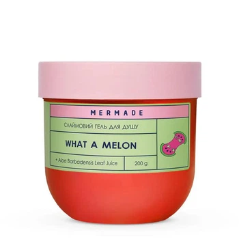 Слаймовий гель для душу Mermade What a Melon для очищення шкіри тіла з ароматом соковитого кавуна 200 мл