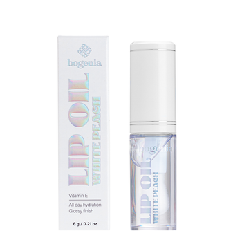 Масло-блеск для губ Bogenia Lip Oil (BG717), 001 White Peach Прозрачное