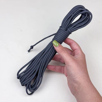Шнур Paracord 550 3,5мм 10 м паракорд для браслетів, брелоків, нашийників сірий (79500004)