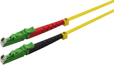 Patchcord światłowodowy Helos E2000 APC/E2000 APC (LSH) Duplex 9/125 μm OS2 2 m Yellow (4005938546527)