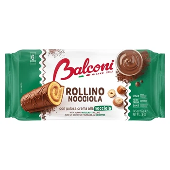 Рулеты Balconi Rollino Nocciola с ореховой начинкой (6 шт) 222 г