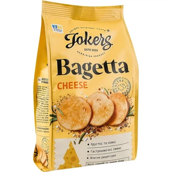Сухарики пшеничные Jokers Bagetta со вкусом сыра 75 г