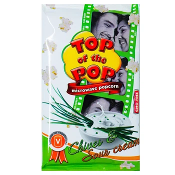 Попкорн для микроволновки Top of the Pop со вкусом сметаны и зеленого лука 100 г