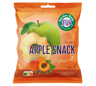 Чипсы яблочные Garden Gadz Apricot со вкусом абрикоса 40 г
