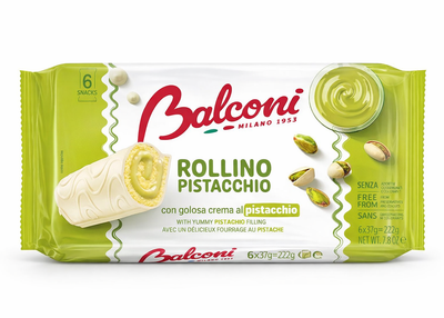 Рулеты Balconi Rollino Pistacchio с фисташковым кремом (6 шт) 222 г