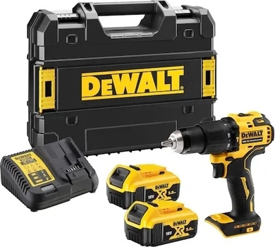 Akumulatorowa wiertarko-wkrętarka DeWalt 18V XR z 2 akumulatorami 5 Ah (DCD709P2T-QW)