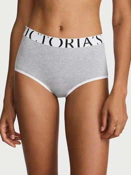 Женские трусики Victoria's Secret (28744968275) Exploded Logo Cotton Modern Brief XL серые