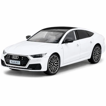 Коллекционная модель Audi A7 1:24 металлическая инерционная машинка, свет, звук, открывающаяся дверь