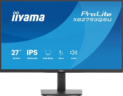 Монітор 27" iiyama ProLite XB2793QSU-B1 IPS 75Hz 2560x1440 Black