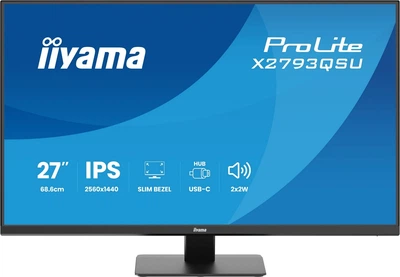 Монитор 27" iiyama ProLite X2793QSU-B1 IPS 75Hz 2560x1440 Black