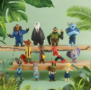 Игровой набор Зверополис 12 штук Zootopia 4-7 см