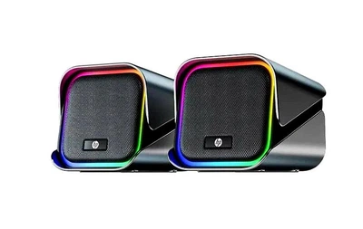 Компьютерные колонки с RGB подсветкой 10 Вт HP DHS-4000 RGB черные