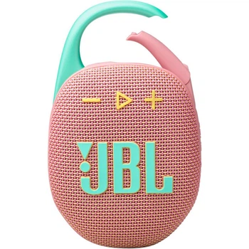 Портативна колонка з потужним звуком 7 Вт JBL Clip 5 Bluetooth рожева