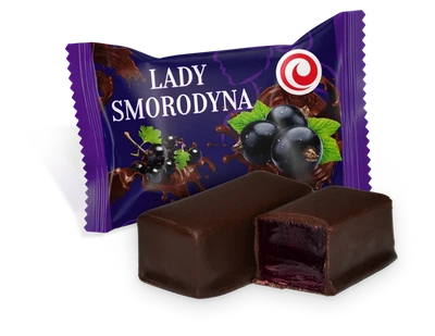 Цукерка желейна "Lady Smorodyna" зі смаком смородини (Blackcurrant Flavor) у глазурі (Chocolate Glaze) ТМ Світейл вагова 100 г