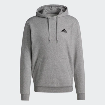 Мужская флисовая худи Essentials adidas H12213 (2XL) серый (4064054293180)