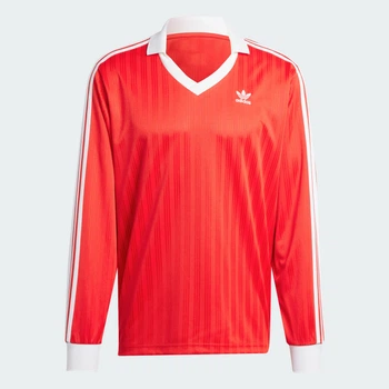 Мужской лонгслив Adicolor Piqué Football adidas IX5226 (S) красный (4067894674805)