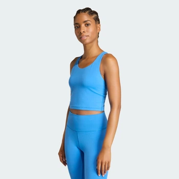 Жіноча майка adidas All Me Medium Support adidas KA4818 (L) синій (4068819766155)