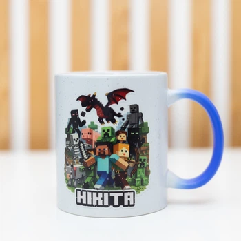 Чашка Хамелеон з імям Нікіта Minecraft 330 мл.