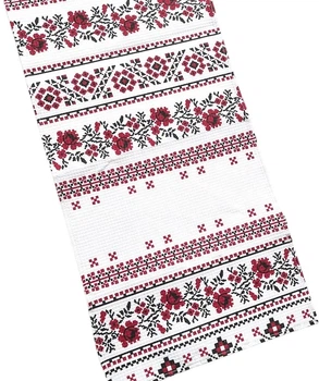 Рушник кухонний (вафельний) Орнамент- 35*70 см, різнокольоровий, арт 020574, 1 шт