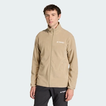 Мужская флисовая спортивная кофта Multi Essentials adidas JZ3290 (M) зеленый (4068819173595)