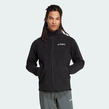 Чоловіча флісова спортивна кофта Multi Essentials adidas JP0795 (L) чорний (4067904165866)