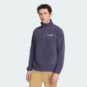 Мужская флисовая спортивная кофта Multi Essentials 1/2 Zip adidas JM3123 (L) синий (4068808065238)